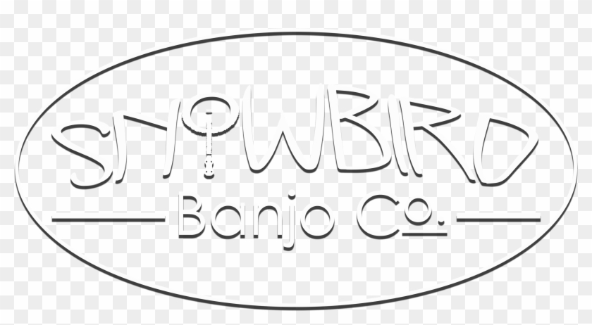 Cropped Cropped Snowbird Banjo Co Logo White - Circle Clipart