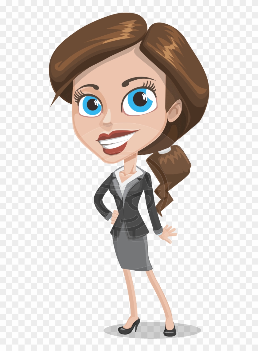 Vector Ambitious Office Lady Character - Office Lady Cartoon Png Clipart