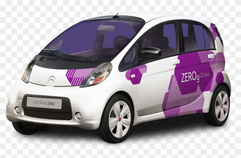 White Citroen C Zero Small Car Clipart