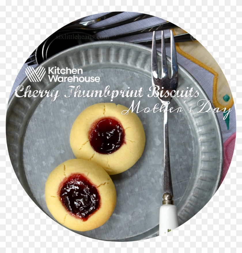 Cherry Thumbprint Biscuits, A Special Mother's Day - Soul Cake Clipart
