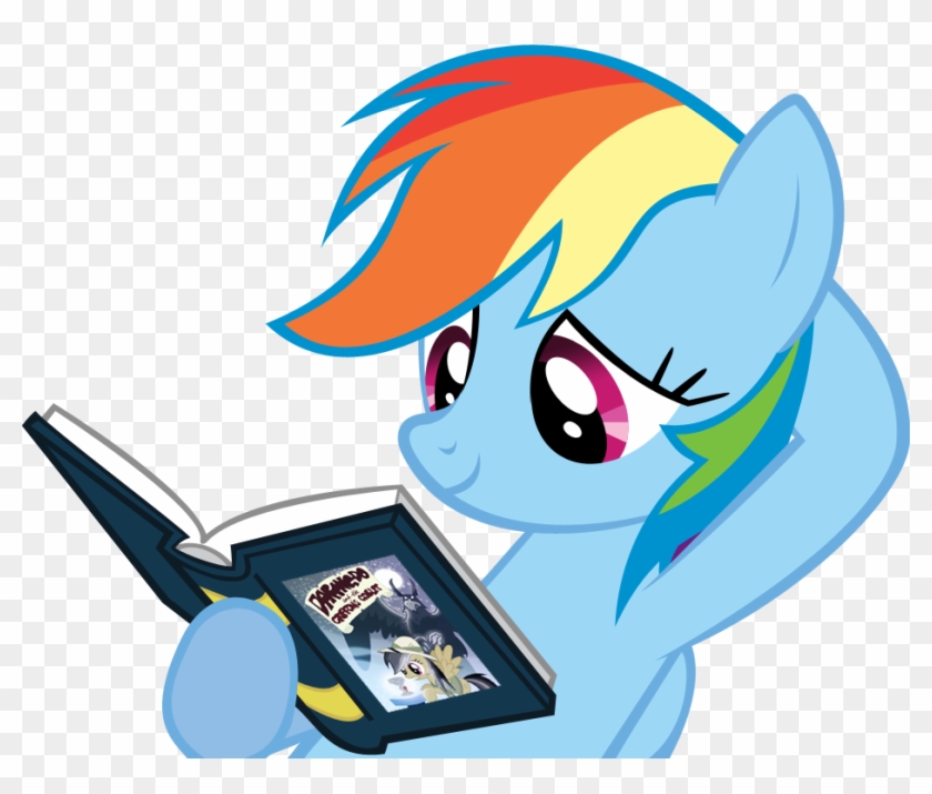 Dash159 ) - My Little Pony Reading Png Clipart
