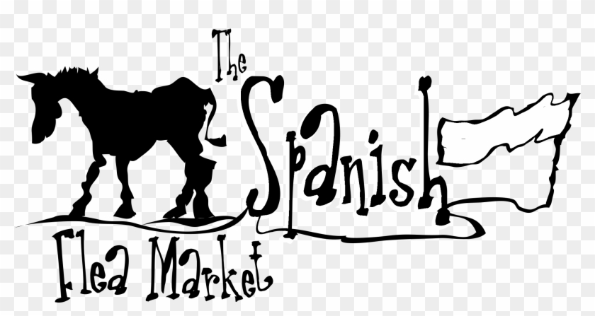 The Spanish Flea Market Logo Black And White - Spanish Clipart #1615097