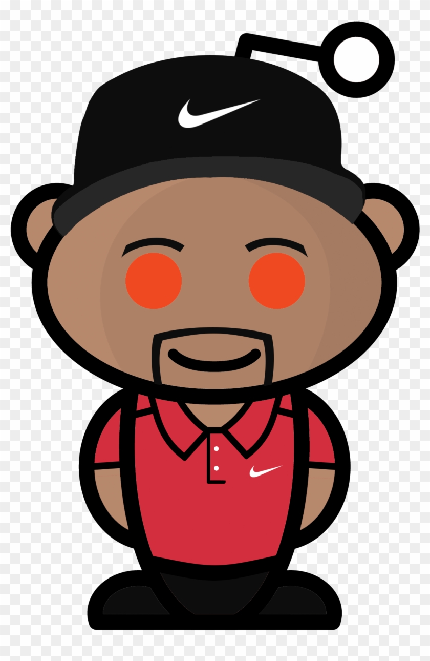 I Made A Tiger Woods Reddit Snoo - Cartoon Clipart #1615498
