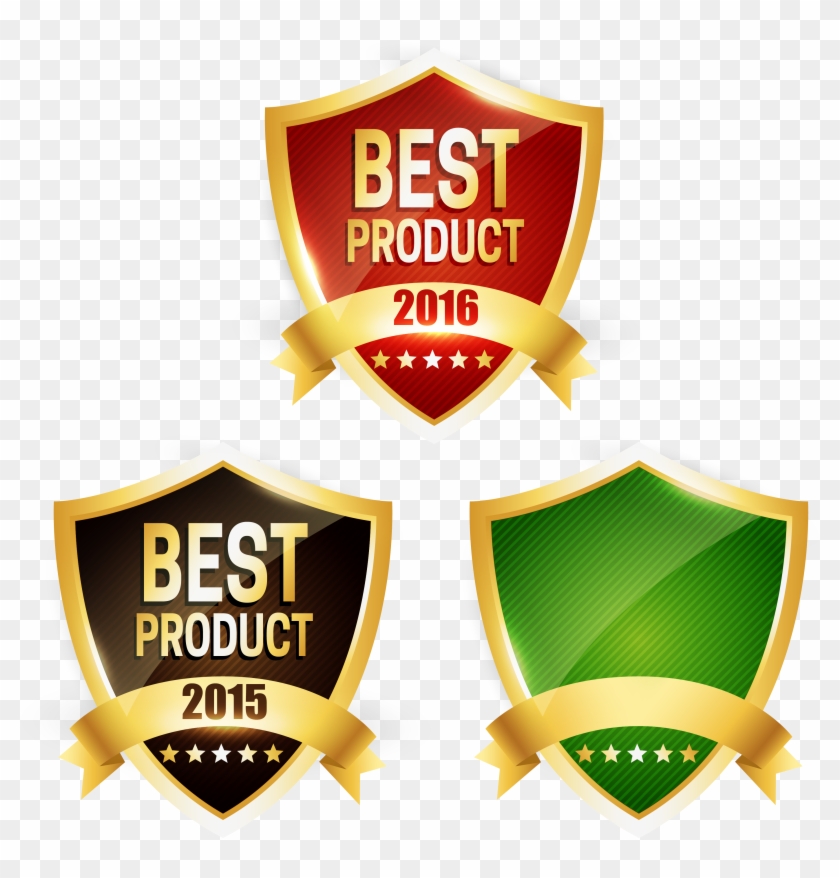 Banner Adobe Label Golden Shield Transprent Png Free - Green Shield Png And Gold Clipart #1615636