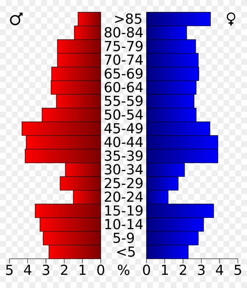 Open - Population Pyramid Of Palm Beach County Clipart #1615683
