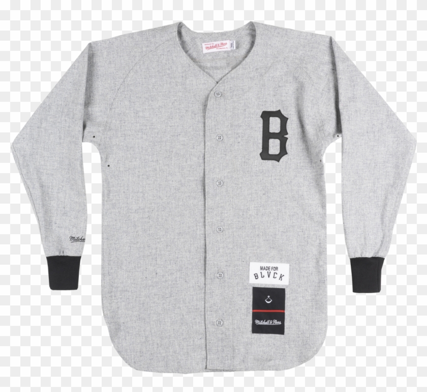 Black Scale X Mitchell & Ness Baseball Jersey Ls Shirt - Sweater Clipart #1616106
