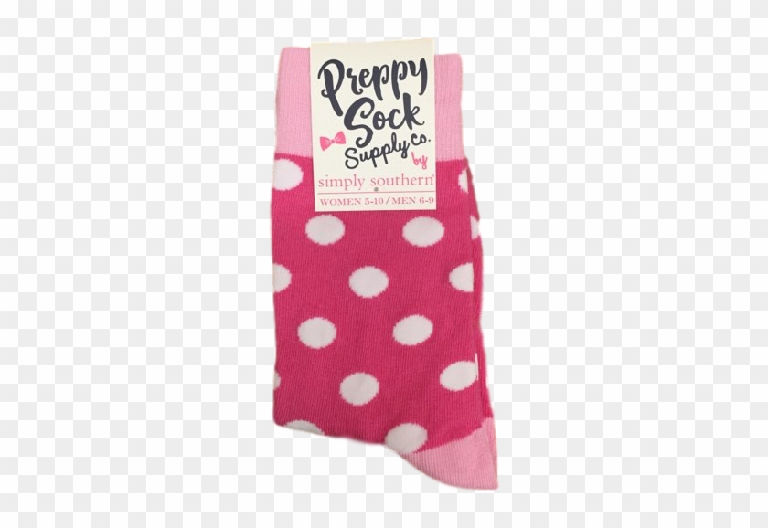 Simply Southern Polkapink Sock - Polka Dot Clipart #1617220