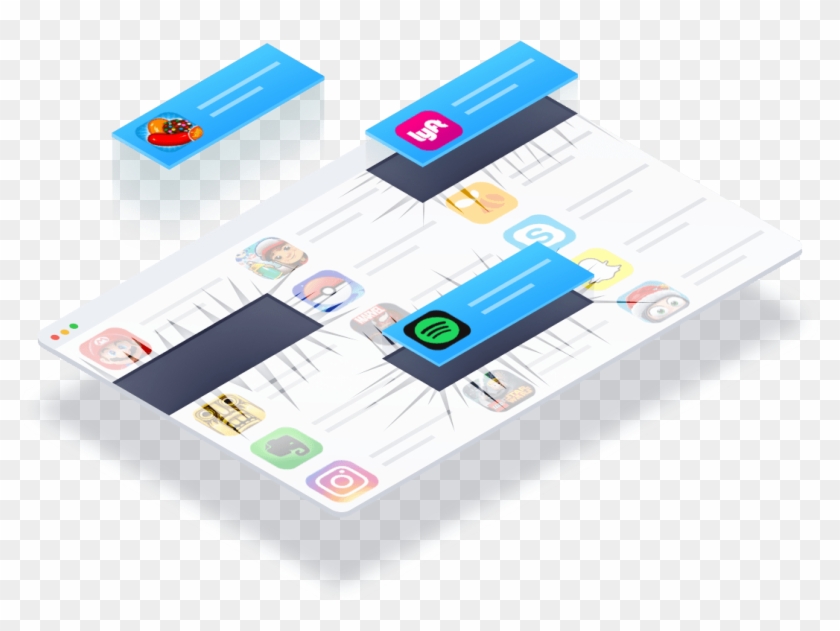 App Stores & Categories Graphic - Brochure Clipart