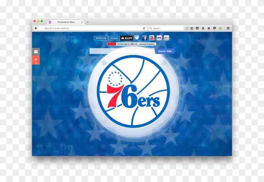 Nba Philadelphia 76ers New Tabby Brand Thunder, Llc - Philadelphia 76ers Logo Transparent Clipart