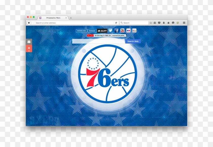 Nba Philadelphia 76ers New Tabby Brand Thunder, Llc - Philadelphia 76ers Logo Transparent Clipart #1617387