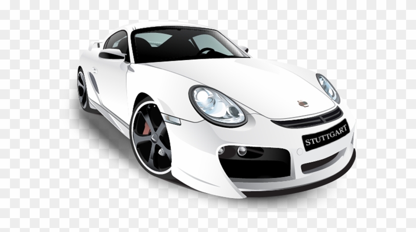 White Porsche Png Clipart