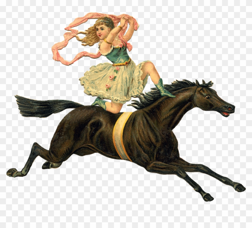 Victorian Girl Horse - Enjoy The Ride Horse Clipart