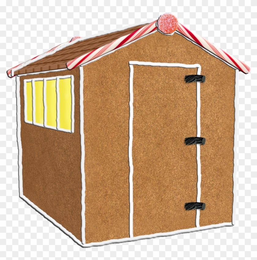 Gingerbread House - Gingerbread Shed House Clipart