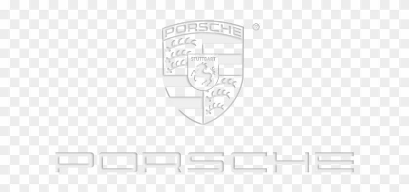 Porsche White Logo - Emblem Clipart
