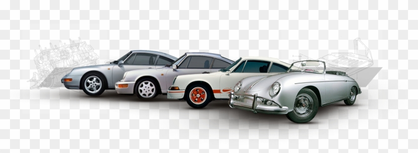 1663 X 532 4 - Porsche 911 Porsche 356 Clipart