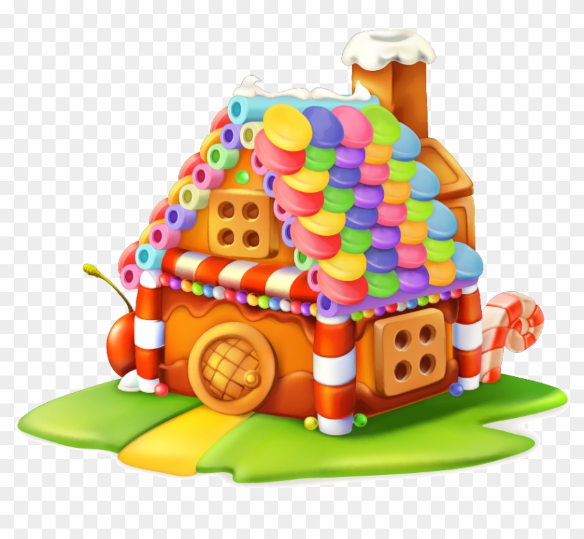 Gingerbread House Cupcake Sweetness Candy - Transparent Gingerbread House Clip Art - Png Download #1618970