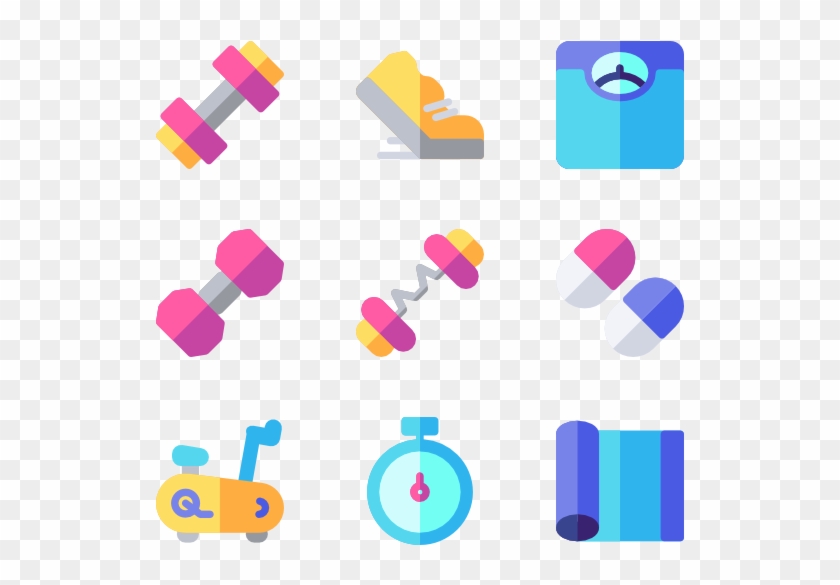 Gym Equipment - Cute Fitness Icon Png Clipart #1618999