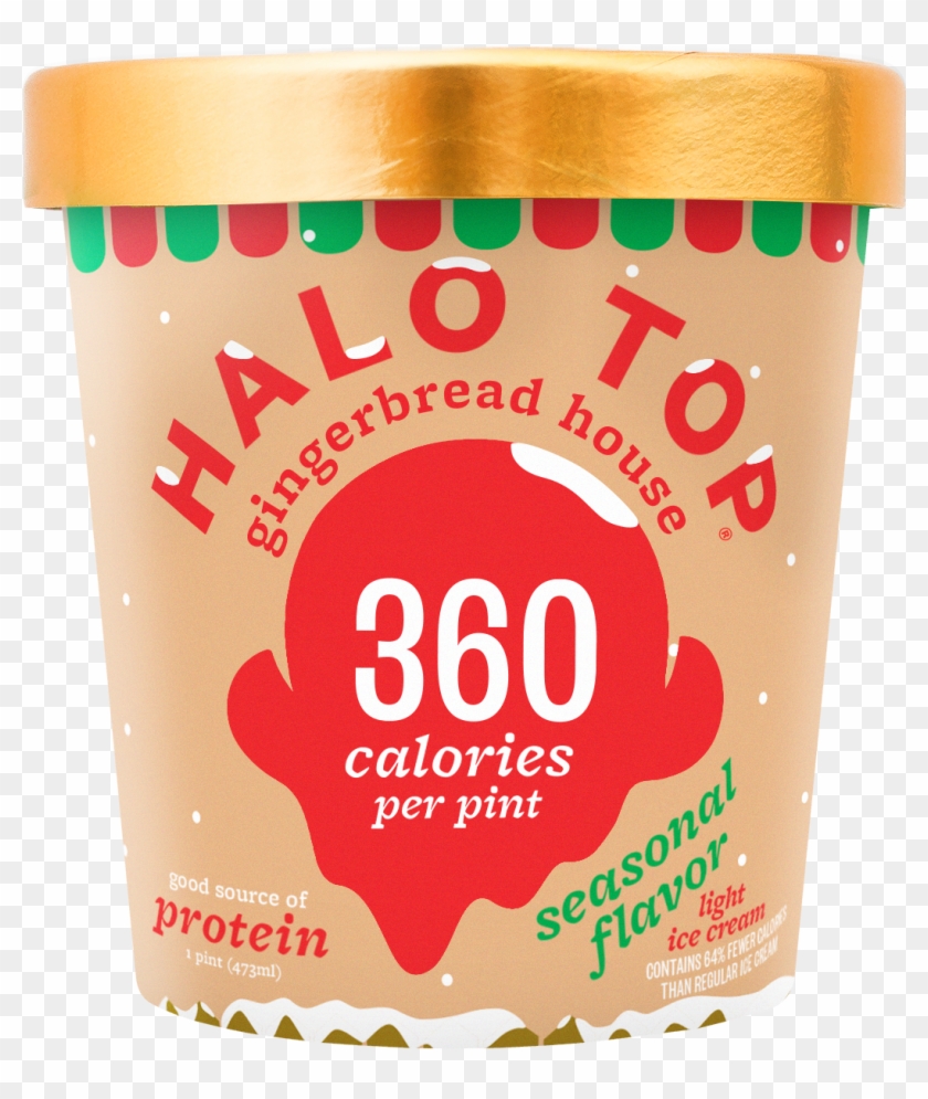 Halo Top Light Ice Cream Gingerbread House, - Ice Cream Clipart #1619175