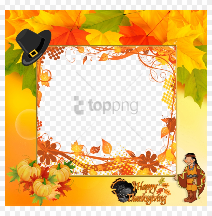 Free Png Happy Thanksgiving Picture Frame Png Image - Happy Thanksgiving Frames Clipart