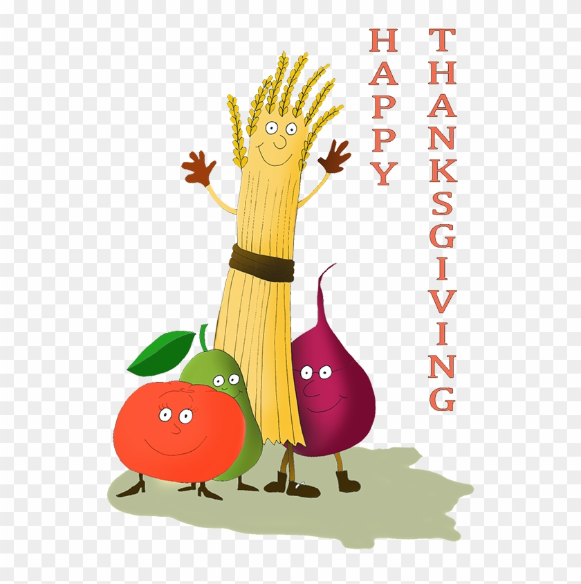 Happy Thanksgiving Clipart - Happy Thanksgiving Vegetables - Png Download