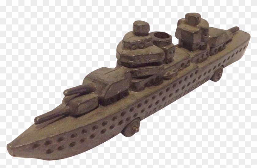 Ww2 U - S - S - New Mexico Cast Iron Battleship Toy - Scale Model Clipart