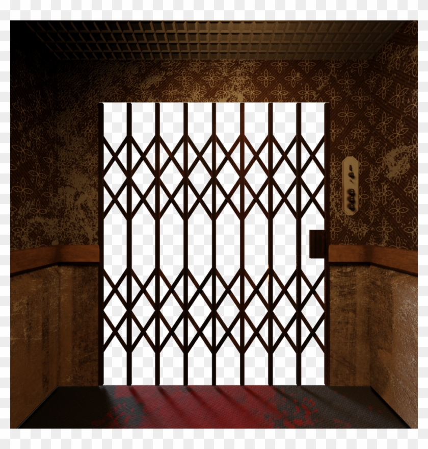The Old Elevator Is Done Destroyed, Bloodied And Game - Consonno Clipart