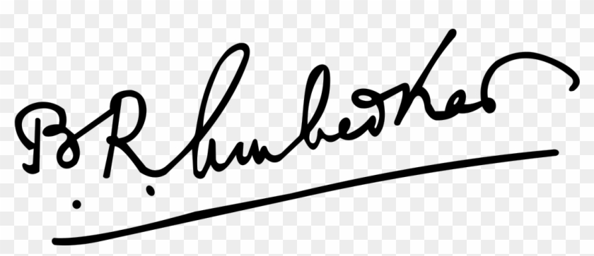 Babasaheb Ambedkar Signature - Dr Babasaheb Ambedkar Signature Clipart #1622471