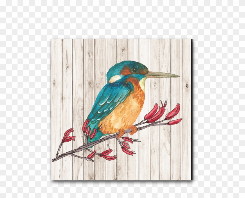 Plywood Art Block - Hummingbird Clipart