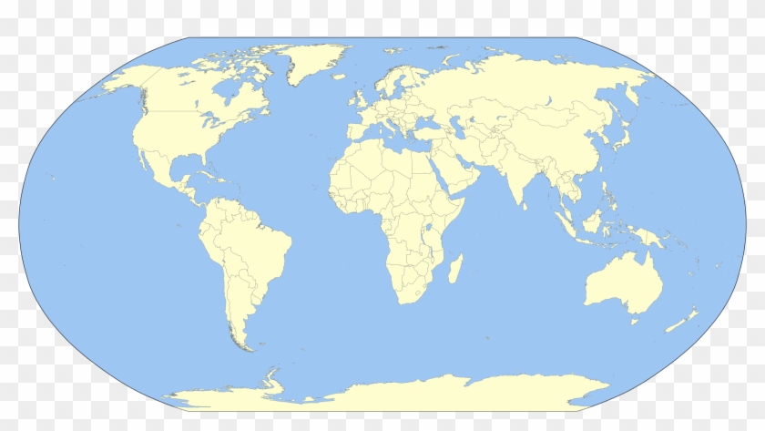 World Map - World Map Labeled Japan Clipart