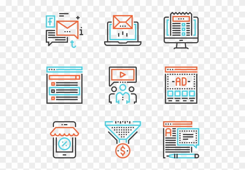 Digital Marketing - Email Marketing Icon Icon Clipart #1623282