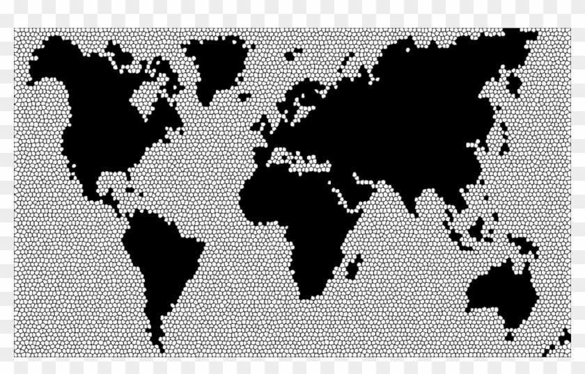 World Political Map World Map Globe - World Map Mosaic Clipart #1623525