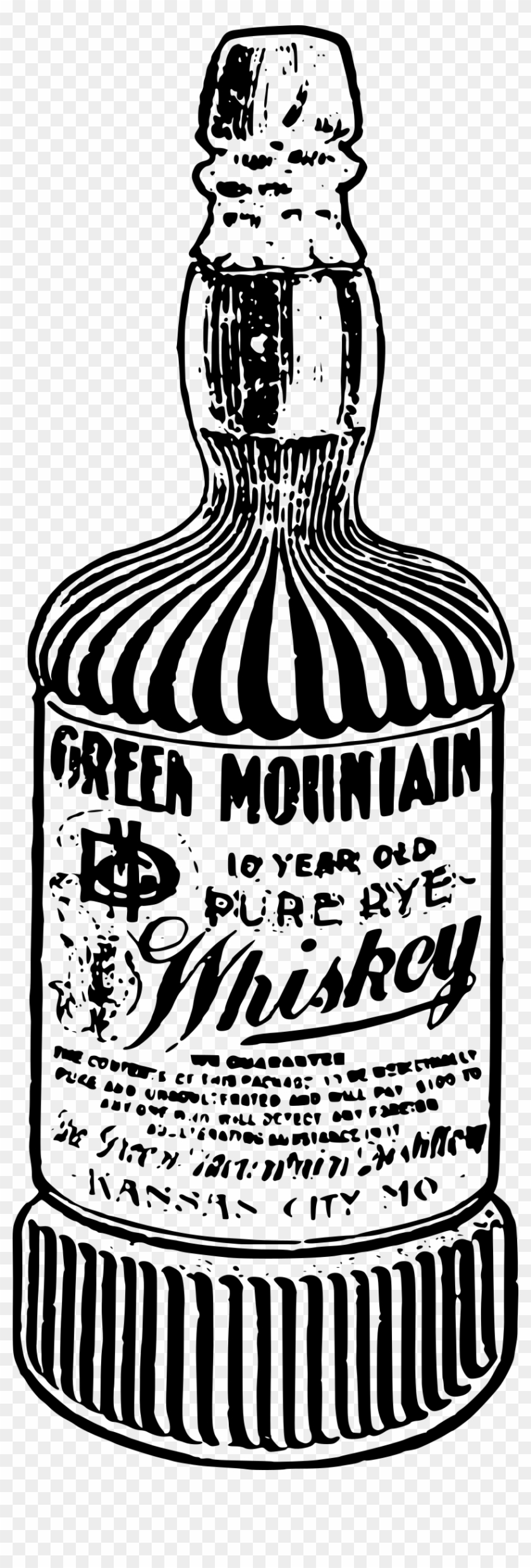 Big Image - Free Clipart Whiskey Bottle - Png Download