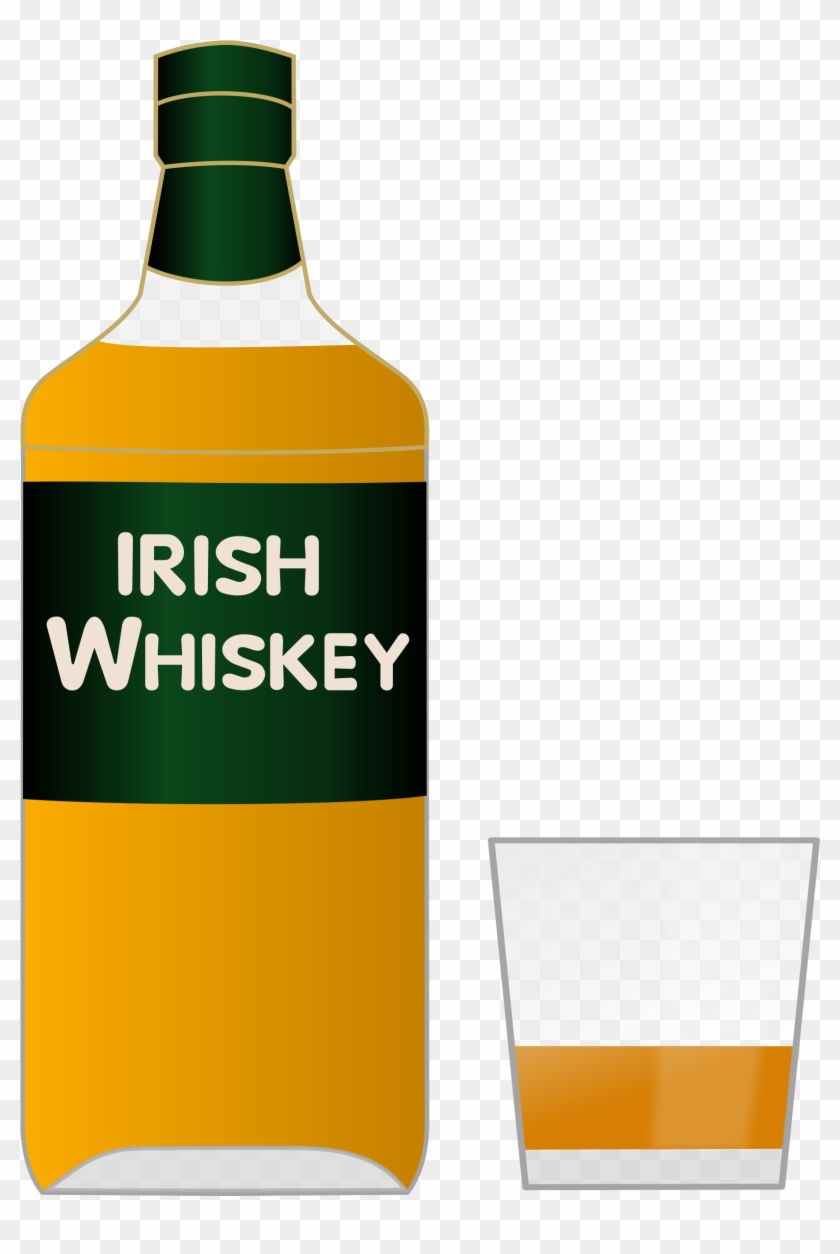 Liqueur Irish Alcoholic Drink Scotch Whisky Free - Irish Whiskey Bottle Clipart - Png Download #1624008