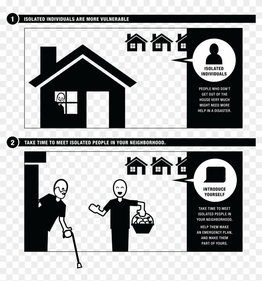 Connect With An Isolated Individual In Your Neighborhood - Cartoon Clipart #1625229