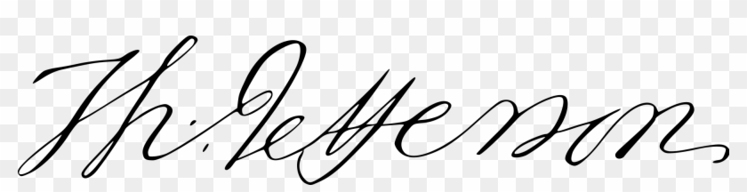 Permalink - Thomas Jefferson Signature Vector Clipart #1625579