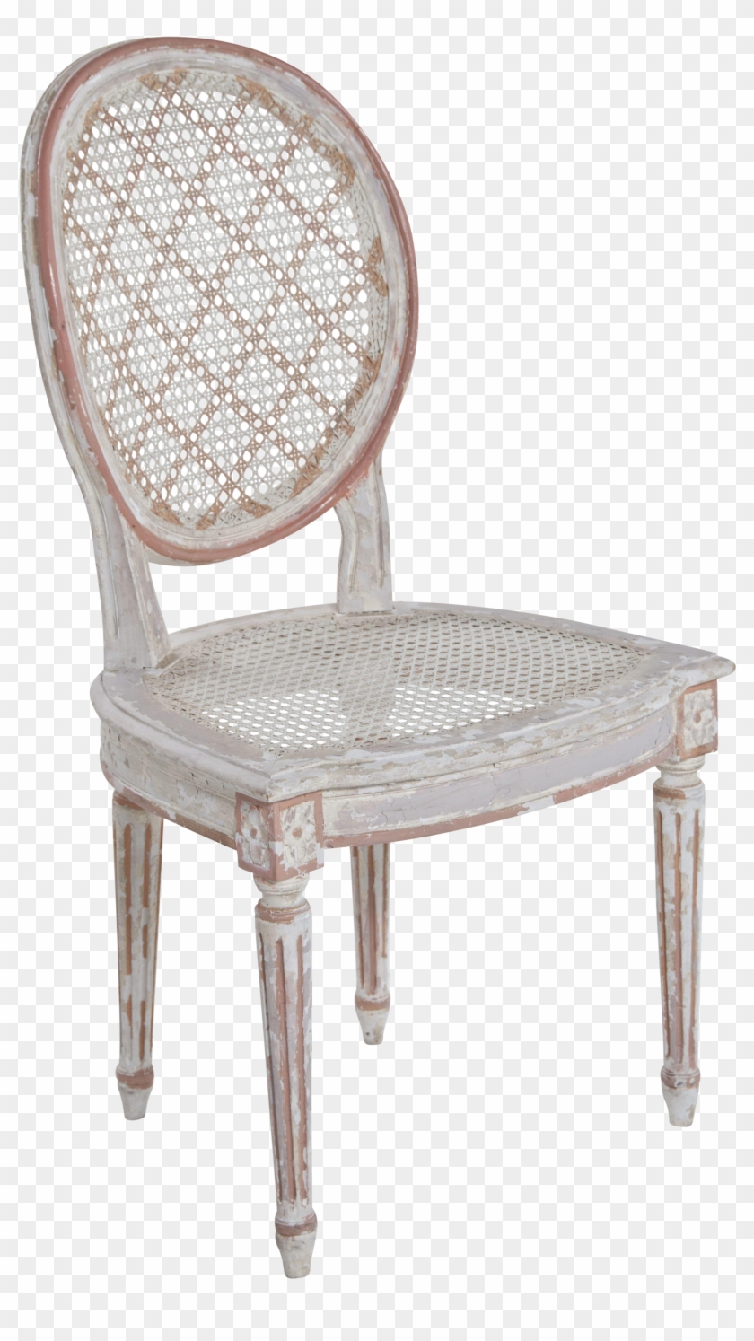 Carved And Painted Balloon Back Chair With Reeded Legs - Chair Clipart #1627123