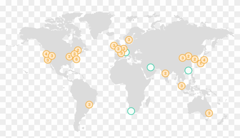 2019 Infra Map - Aws Regions Map 2017 Clipart #1627448