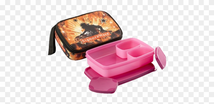 Signoraware Rock Dj-compact Lunch Box With Bag - Picnic Table Clipart