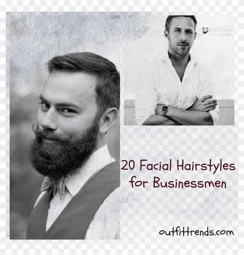 Businessmen Men Beard Styles - Ryan Gosling Graphic Designer Clipart