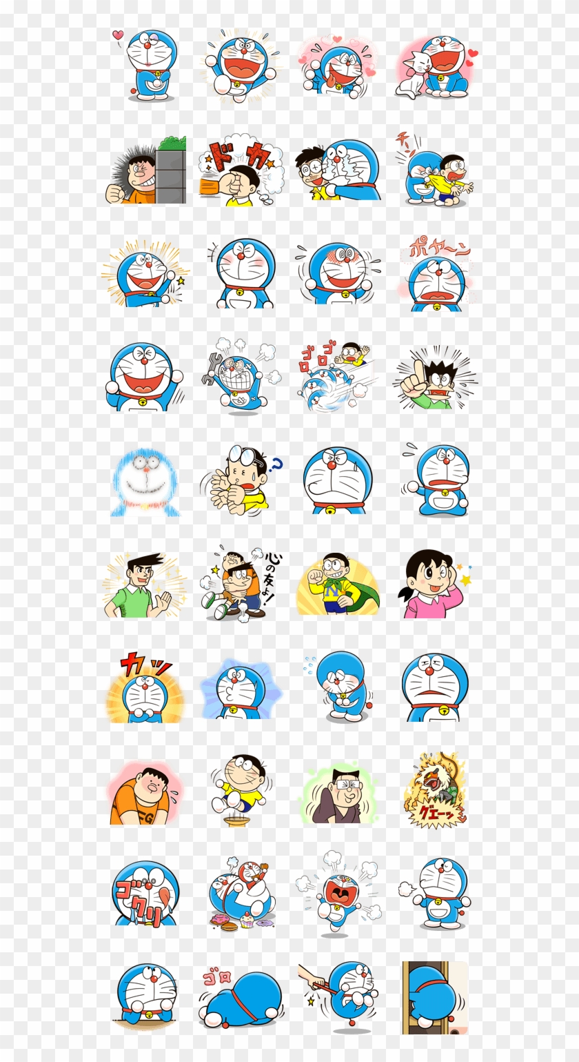 Doraemon's Many Emotions By Fujiko-pro - Doraemon Stickers Line Clipart #1628804