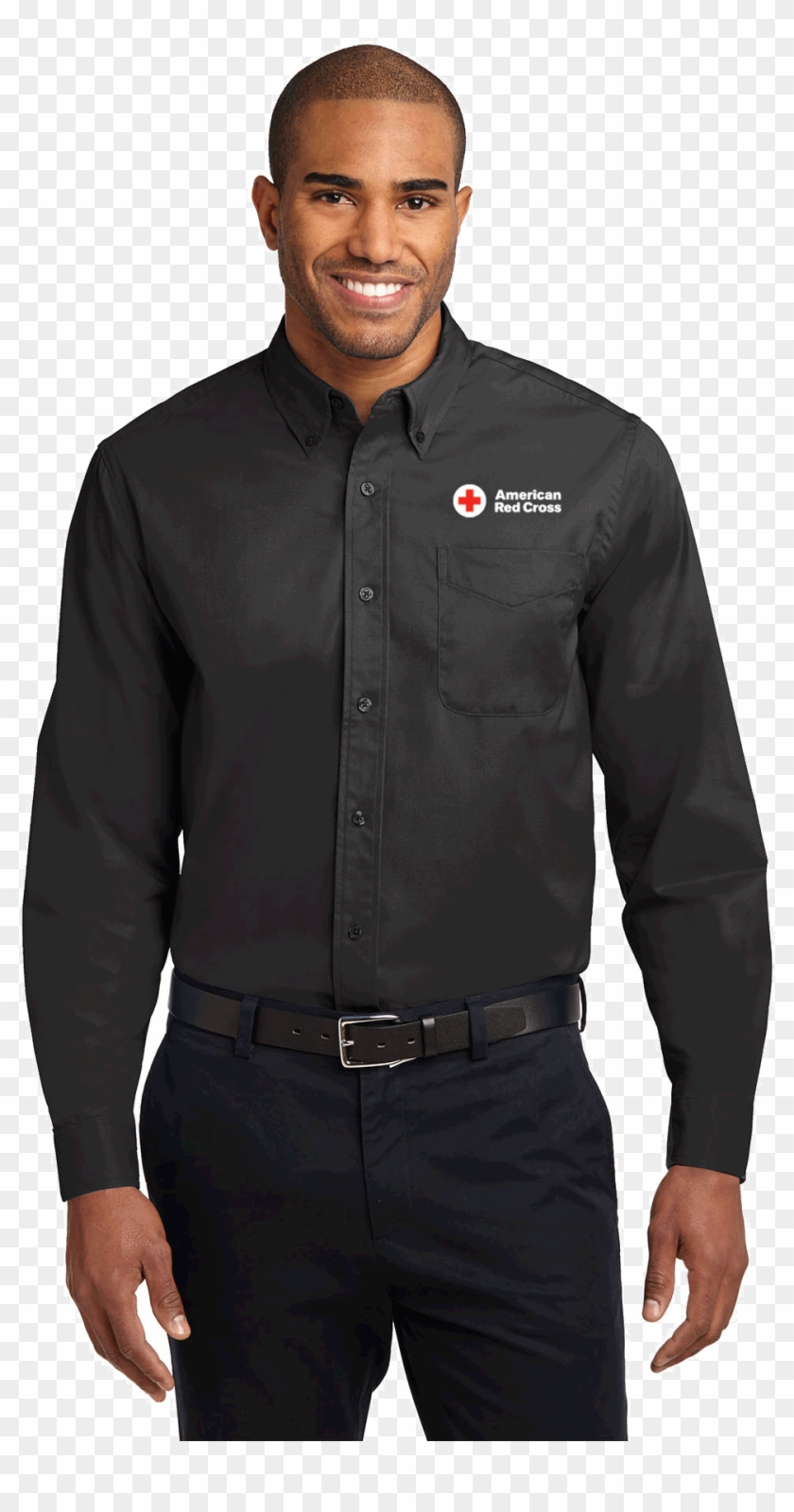 Men's Button Down Oxford Dress Shirt With American Clipart