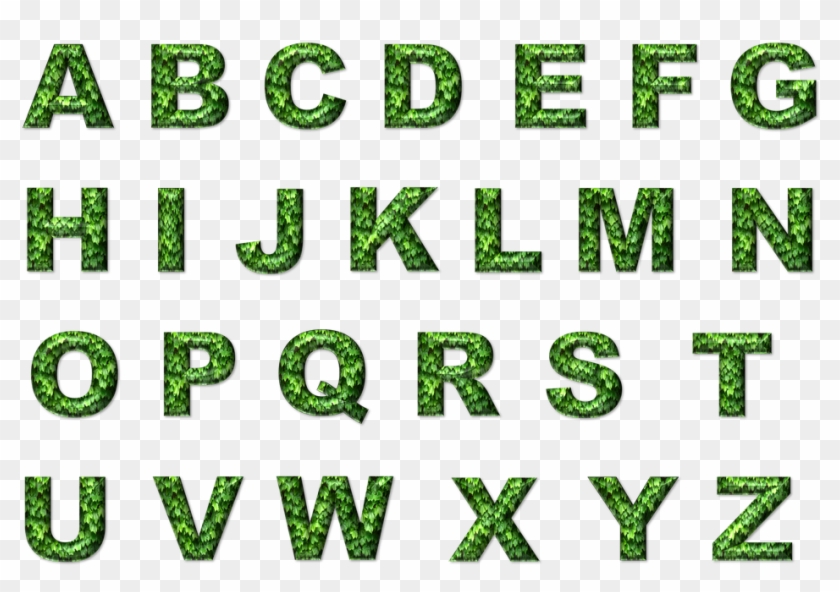 Alphabet Environmental Ecological Green Letters 3d - Metal Clipart