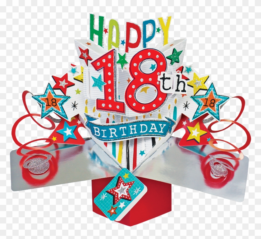 Sentinel Happy 18th Birthday Pop-up Greeting Card Original - Free Happy 18th Birthday Clipart