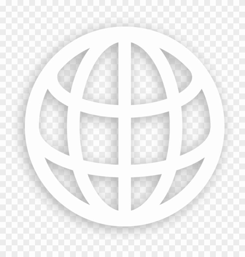 1globe - Web Icon White Png Clipart #1632133