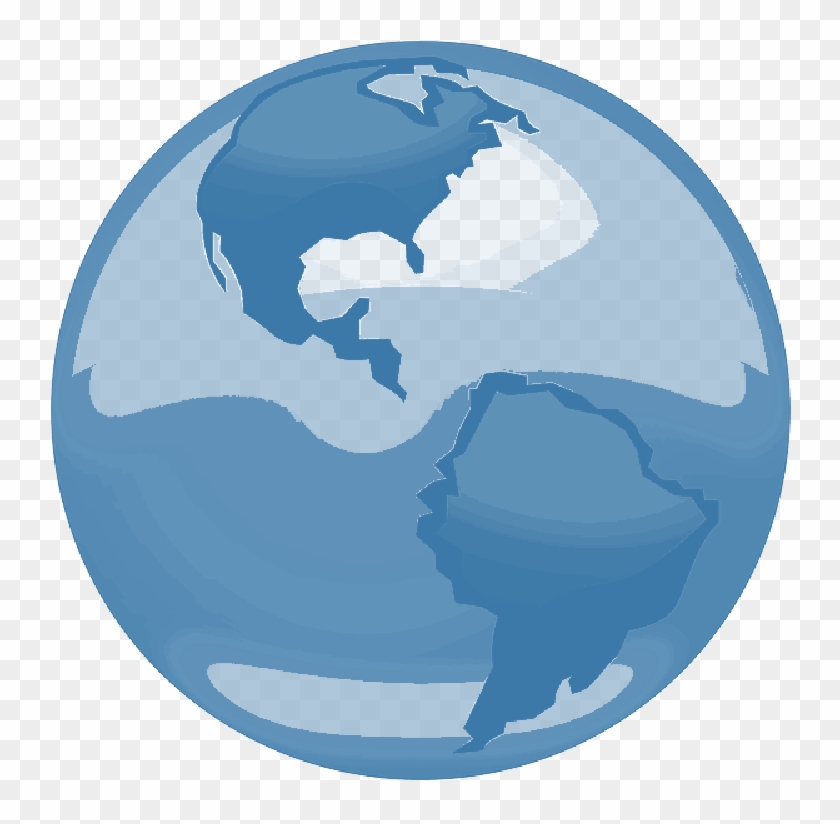 World Globe Map Outline - Tierra Clipart - Png Download