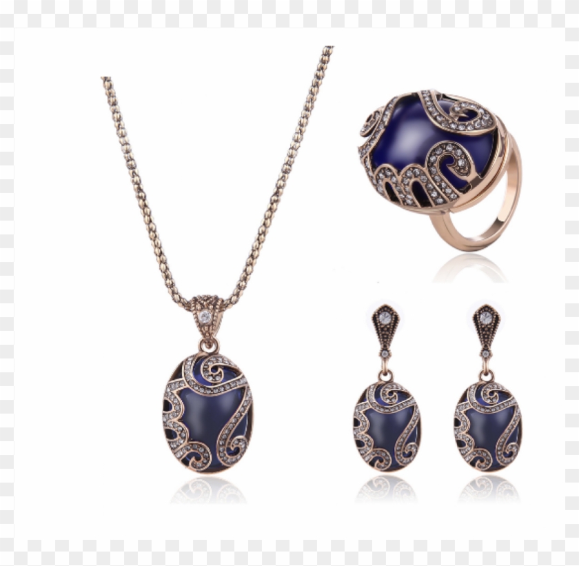 Easter Bridal Accessories Gold Plated Imitation Blue - Necklace Clipart