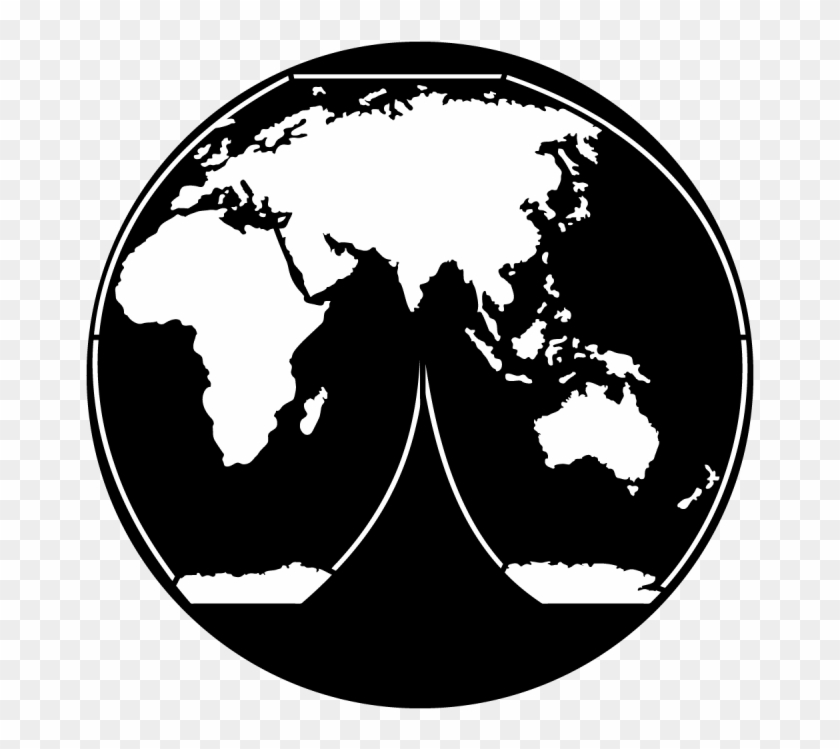 Globe World - B - Simple Flat World Map Clipart