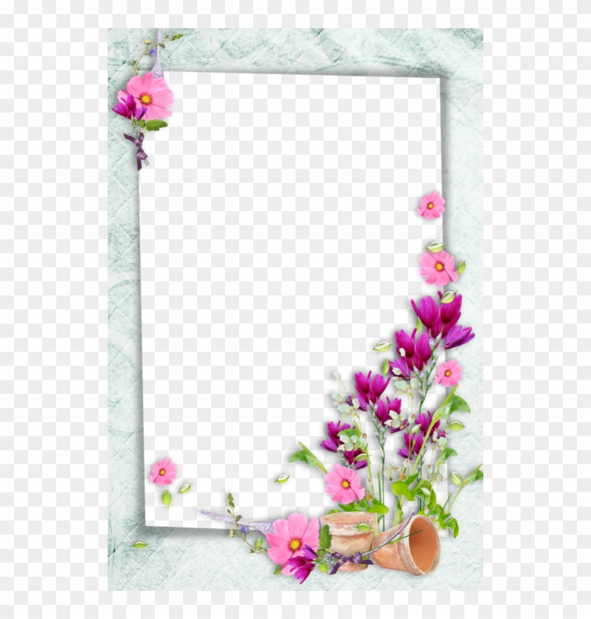 Bible Study Notebook, Printable Frames, Borders And - Pink Flower Border Design Clipart