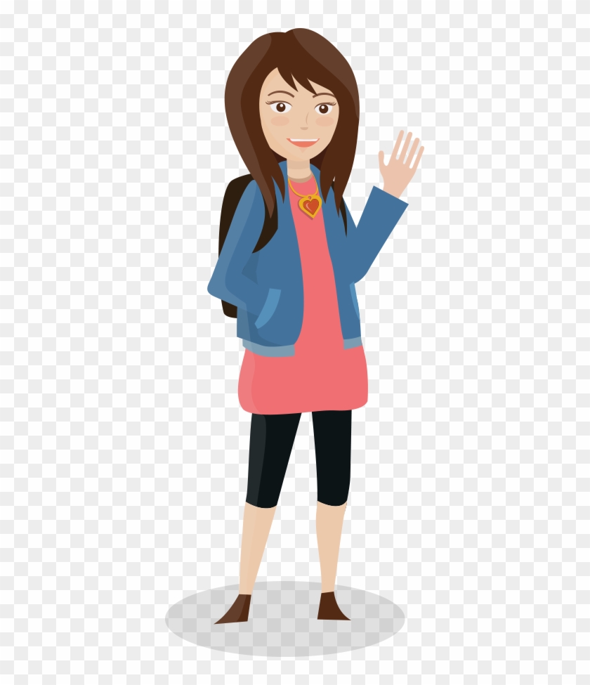 Welcome - Teenage Girl Cartoon Png Clipart