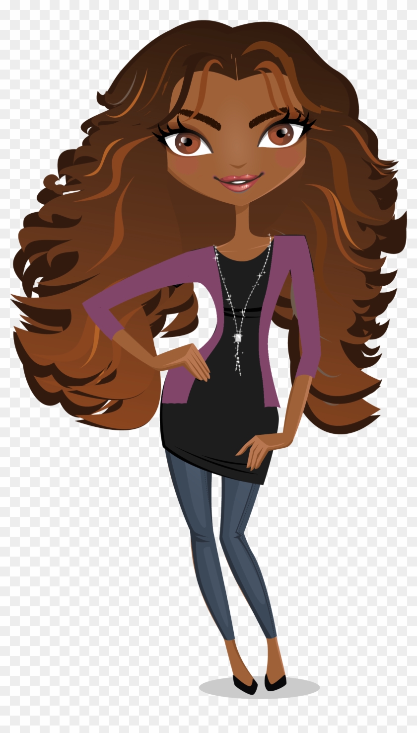 Weaves Clipart Hair - Cartoon Logo Hair - Png Download